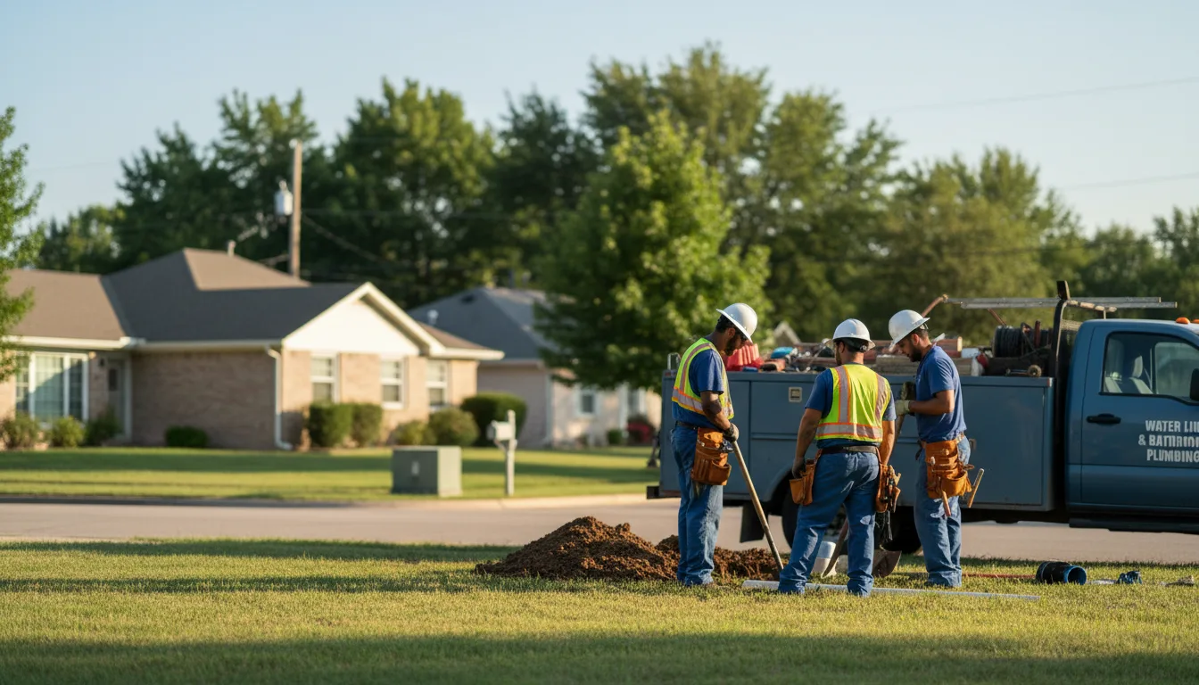 Residential water line and bathroom plumbing service in Timpson, TX